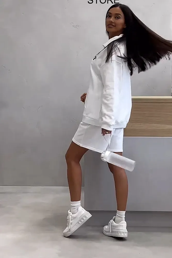 Women's Letter Zipper Top & Pants Two Piece Set