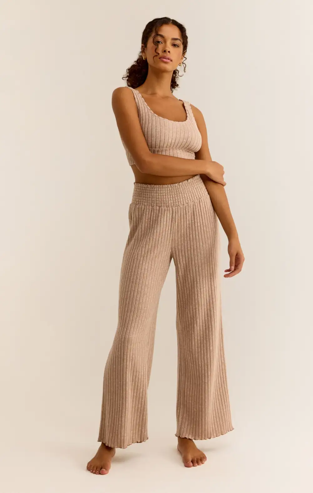 Dawn Smocked Rib Pant
