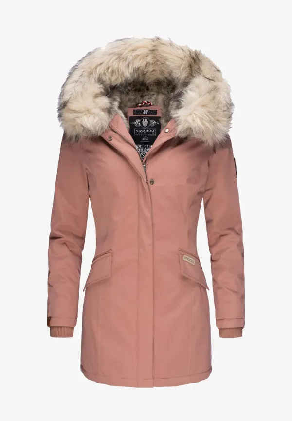 Plain parka coat gray