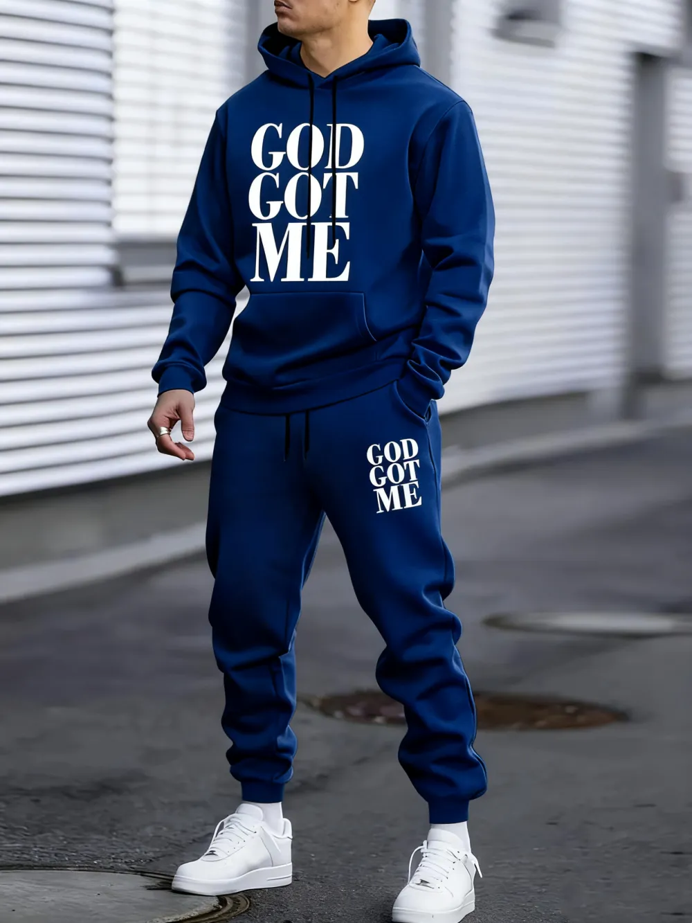 Casual Hoodie And Sweatpants Set