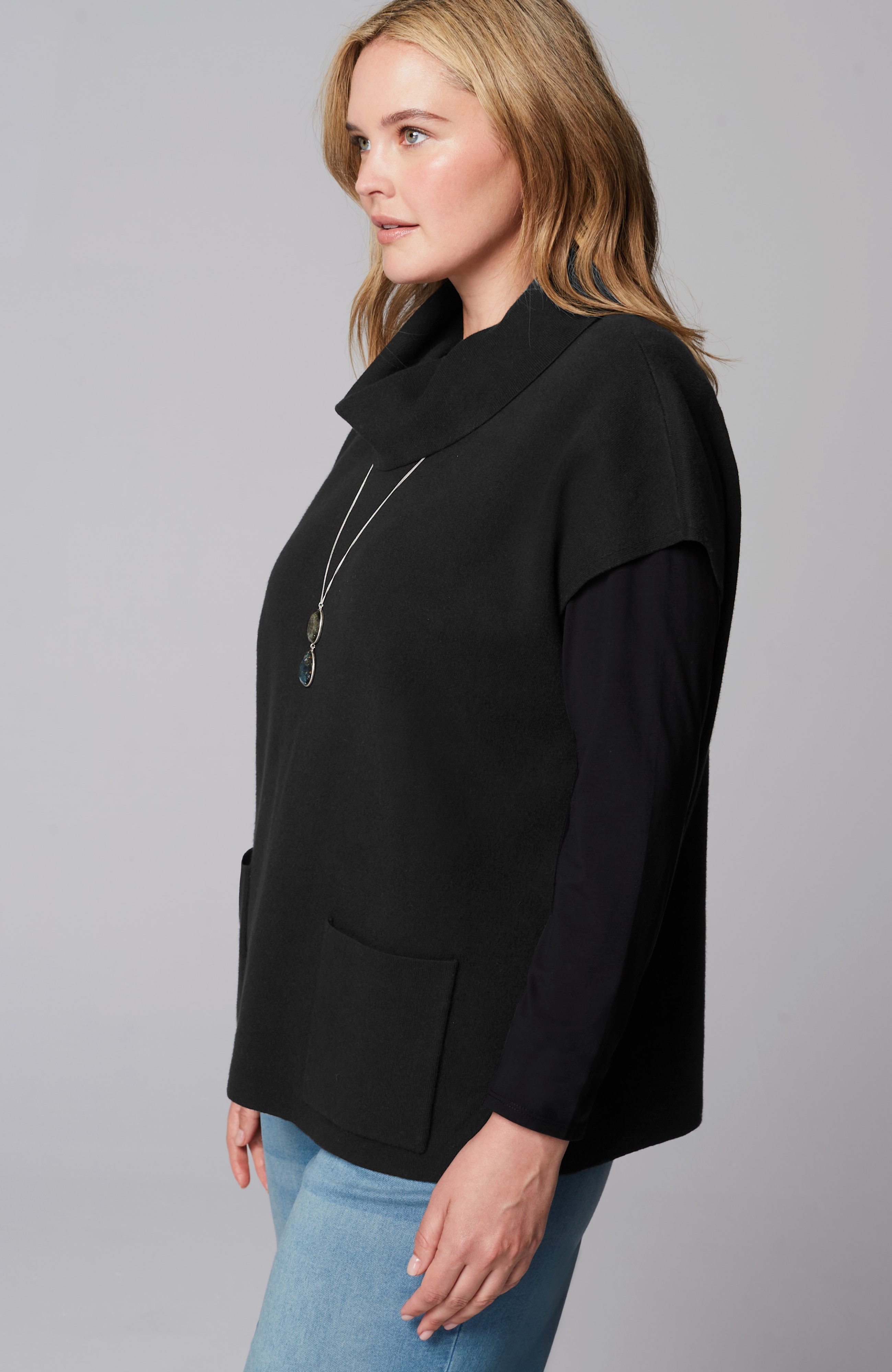 Pure Jill Double-Knit Sweater-Vest