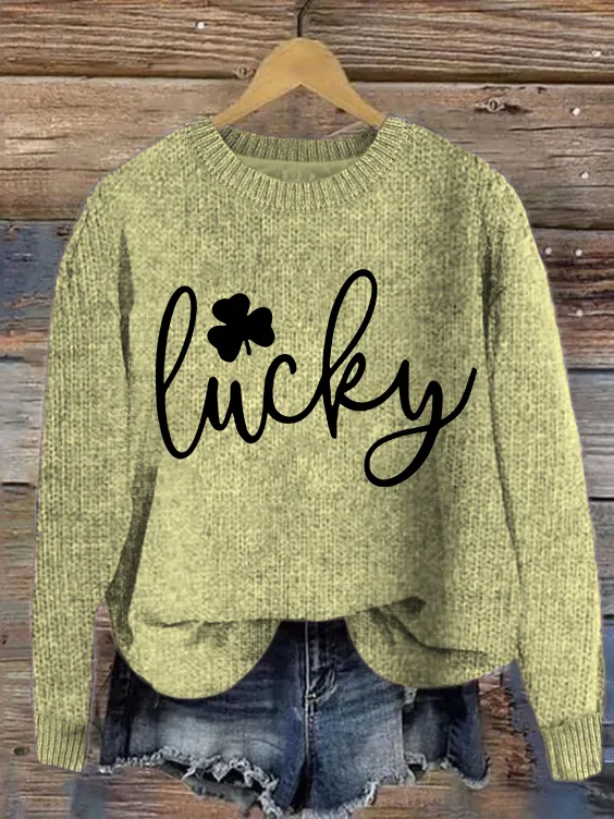 Women's St. Patrick's Day Shamrock Festive Sweater