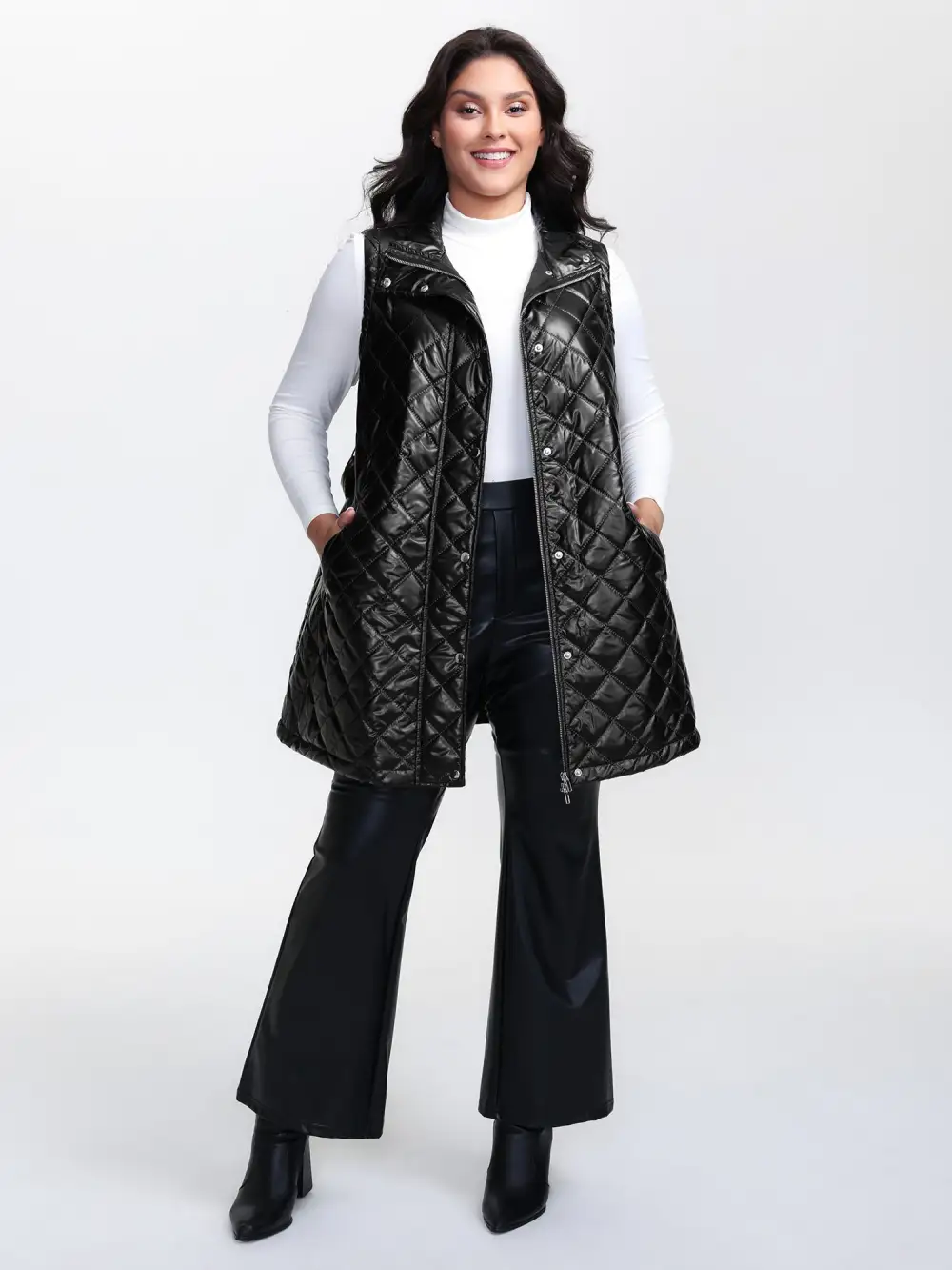 Quilted Cotton Waist-Tie Vest
