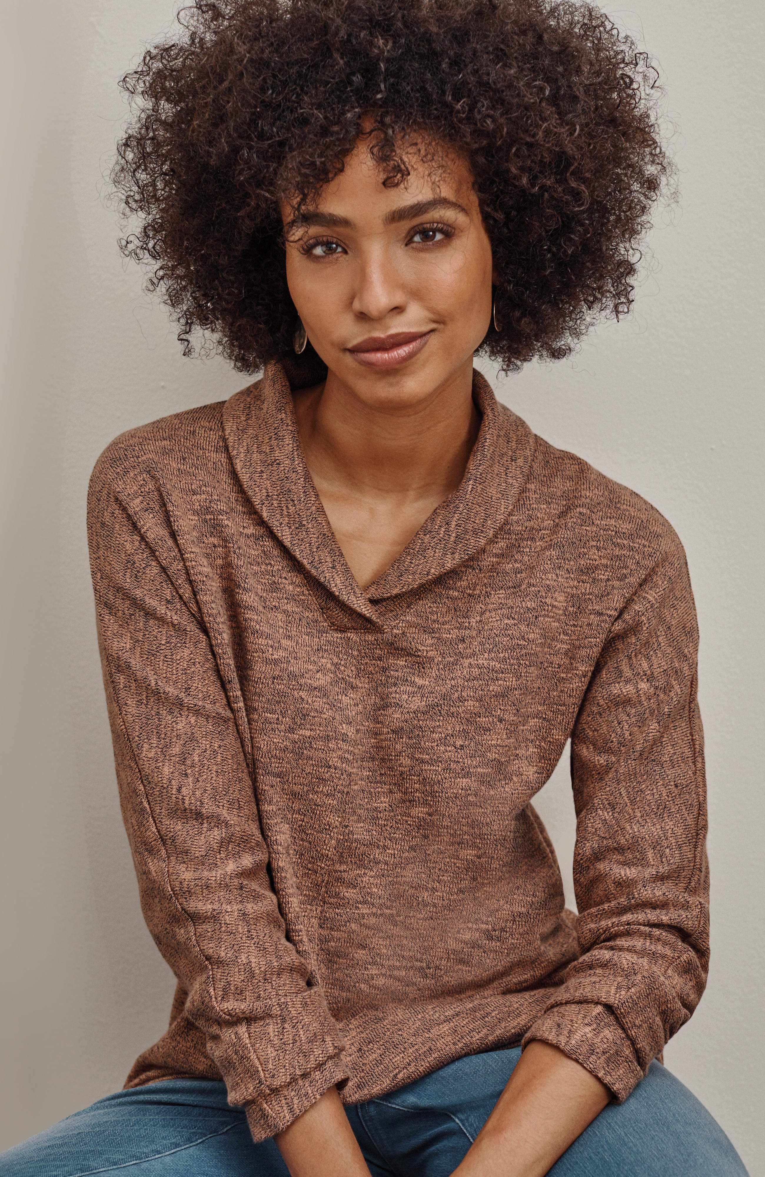 Pure Jill Shawl-Collar Dolman Top