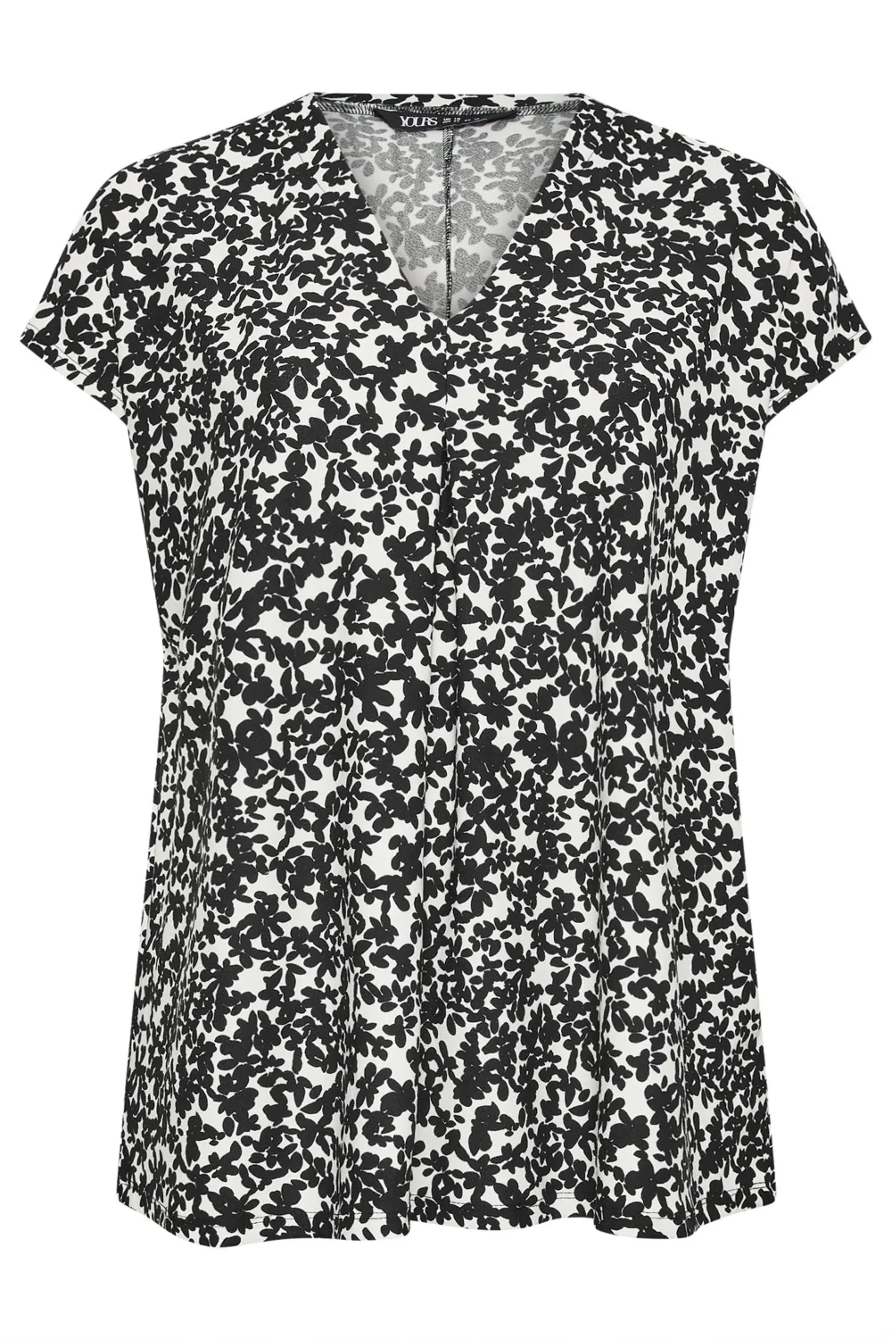 YOURS Curve Blue Leopard Print Pleat Front Blouse