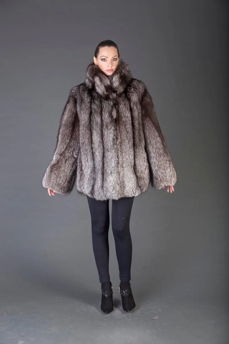 Silver Fox Fur coat