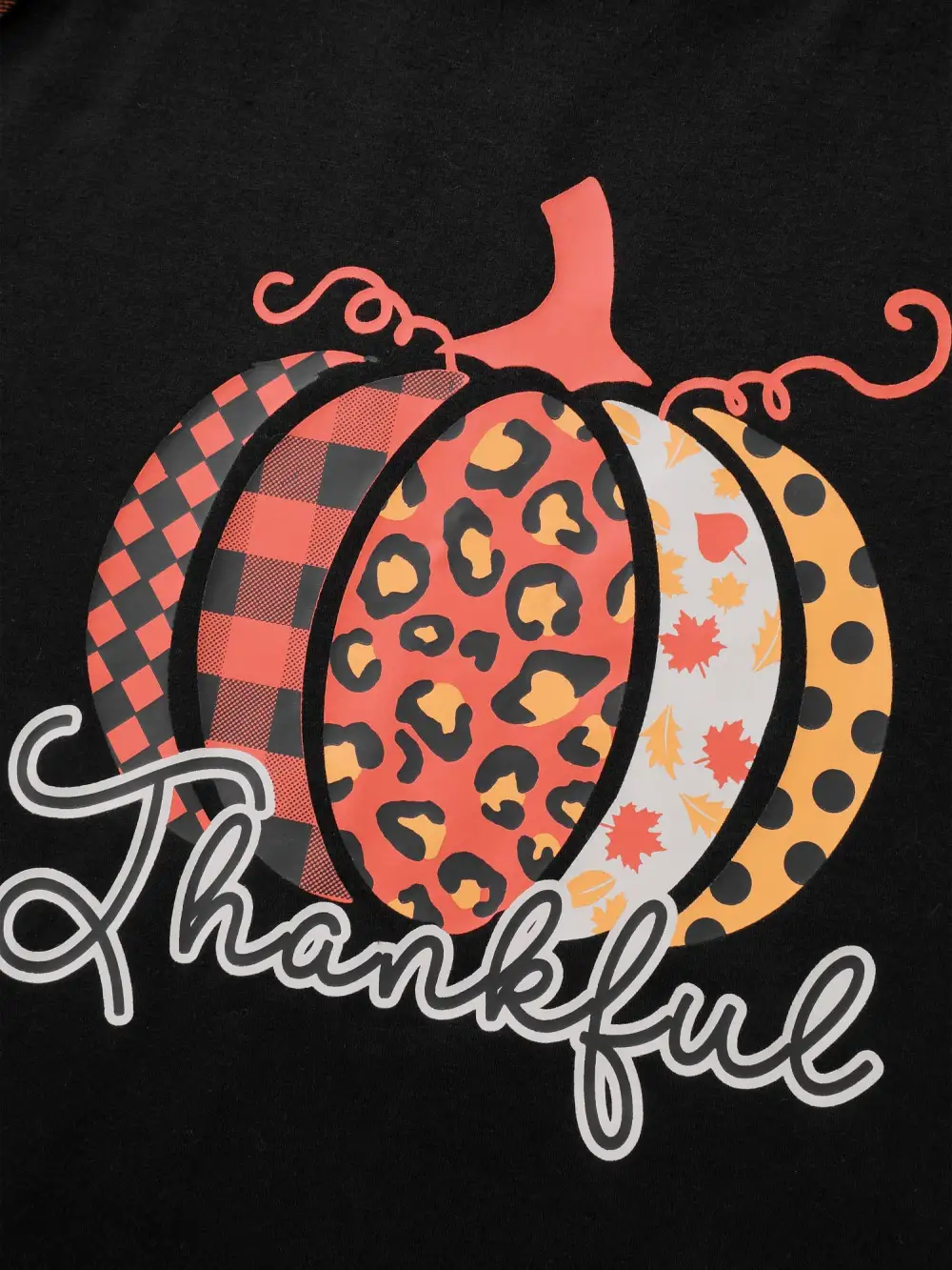 Halloween Pumpkin Plaid Stretchy Sweatshirt