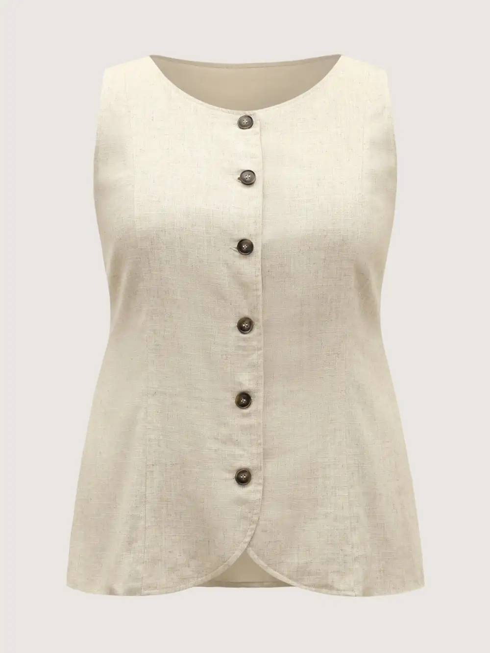 Linen Buttons Slim Fit Adjustable Vest