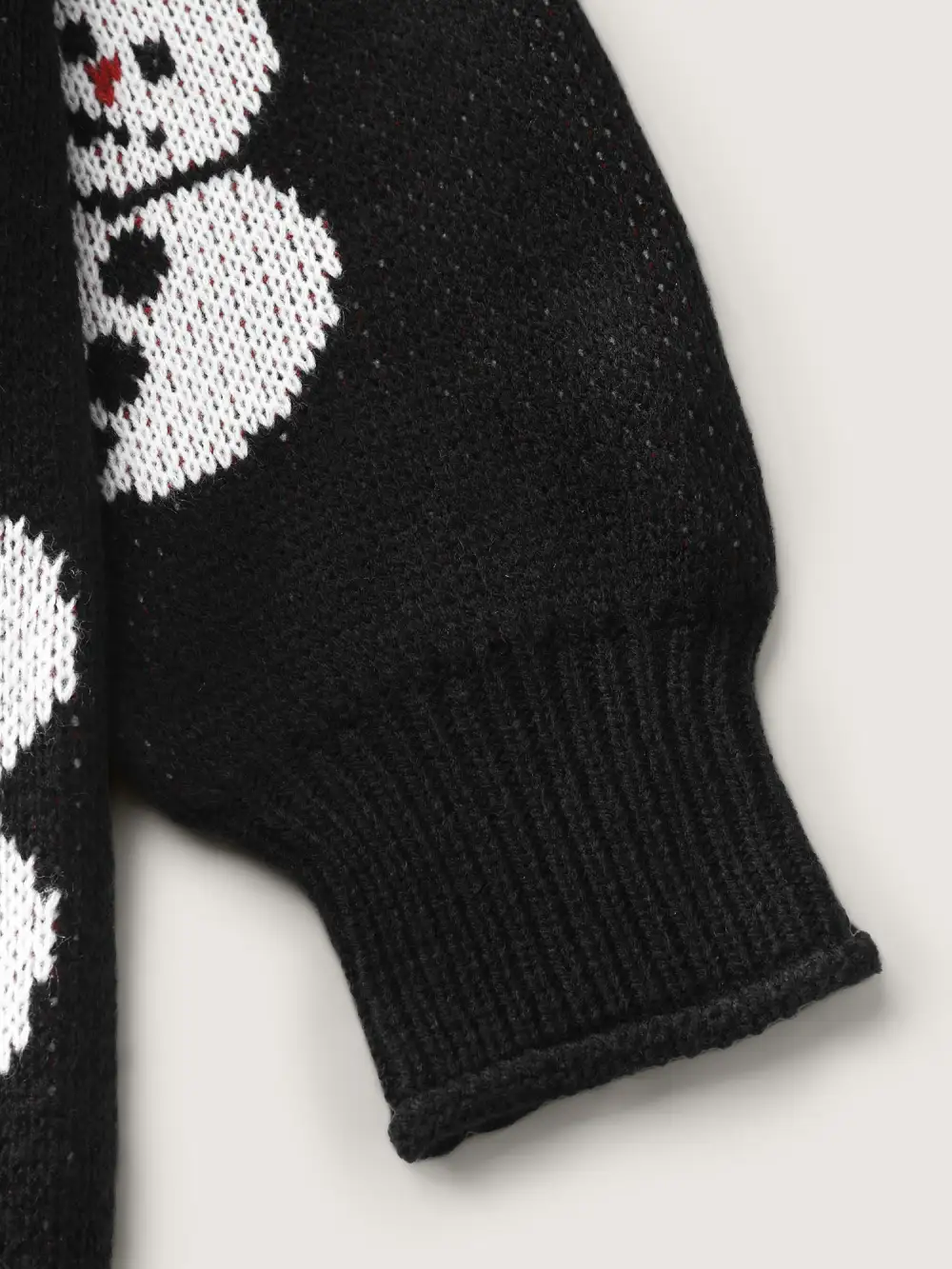 Snowman Jacquard Round Neck Pullover