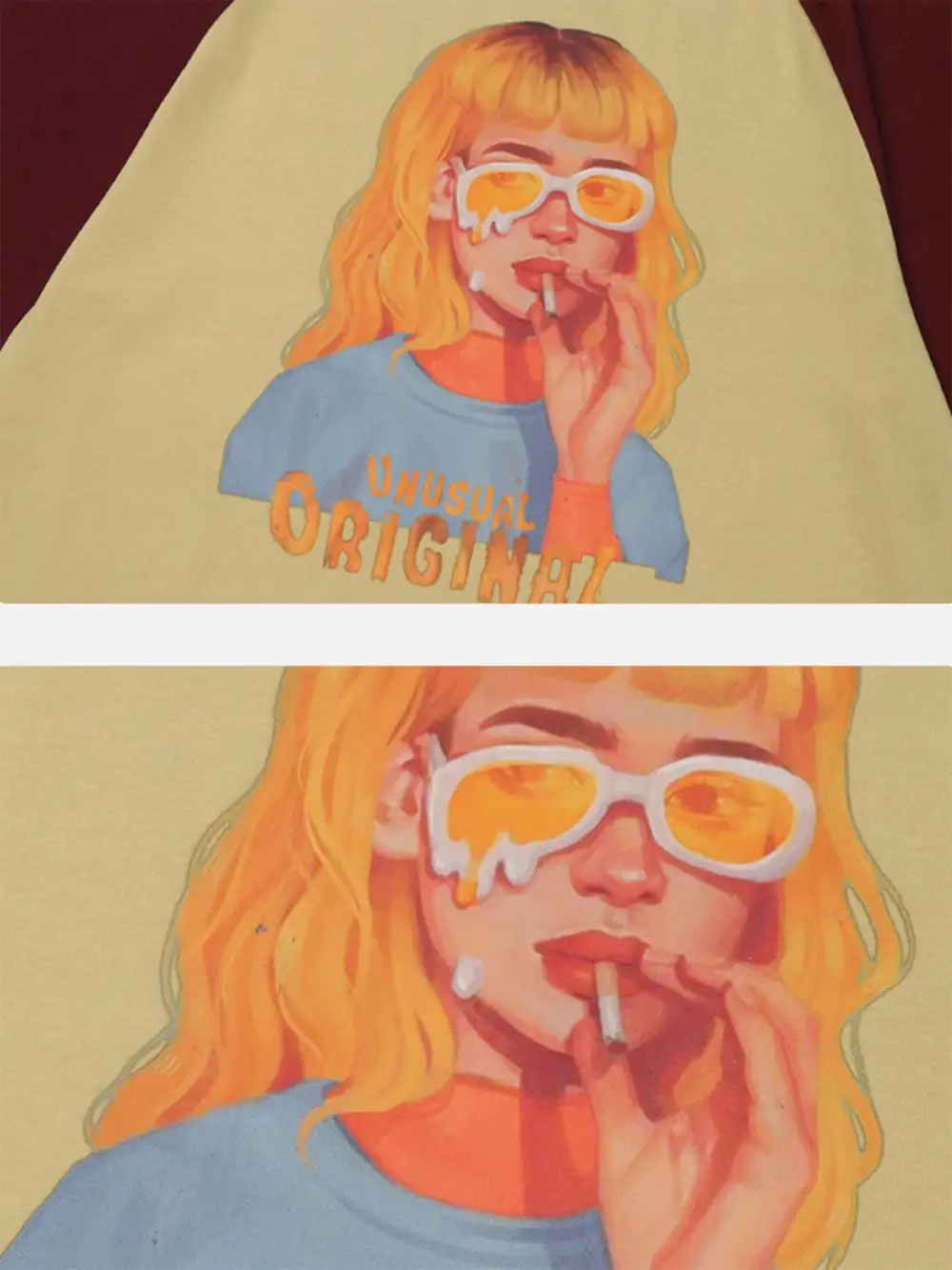 American Vintage Portrait Painting T-shirt - 2031