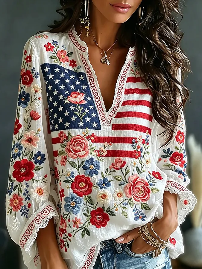 Camiseta Feminina Dia dos Veteranos Lembrança Papoula Vermelha Memorial Americano