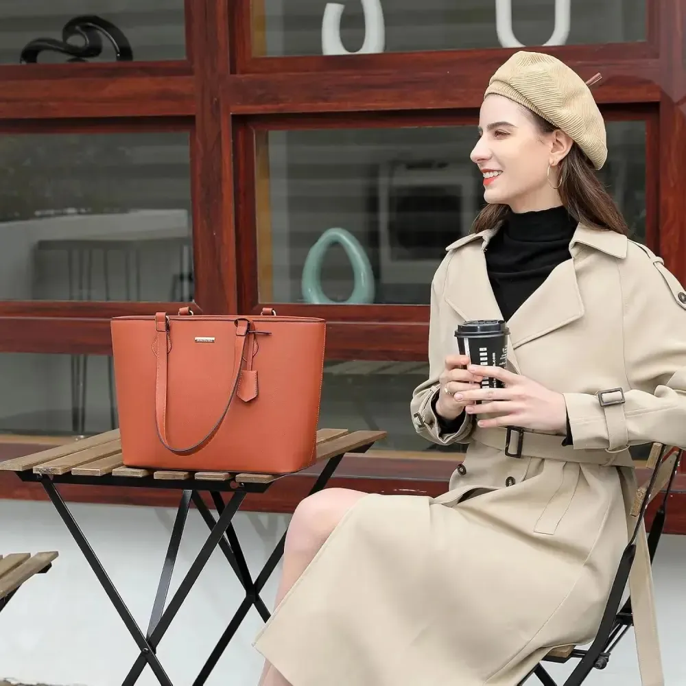 4PCS Women Fashion Handbags Purses Wallet Tote Shoulder Bags