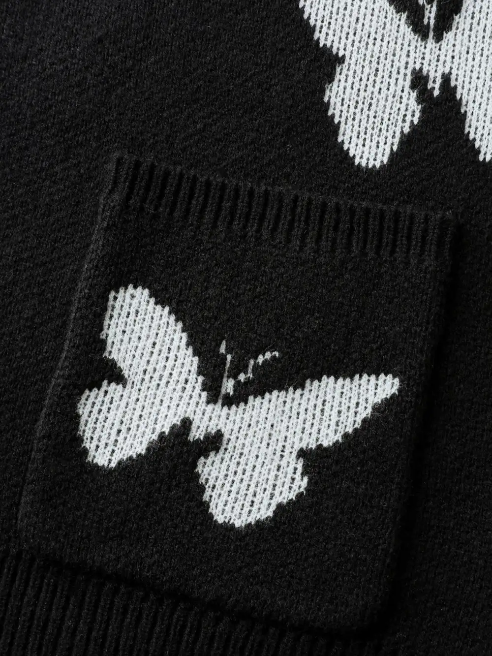 Butterfly Jacquard Pattern Knit Cardigan