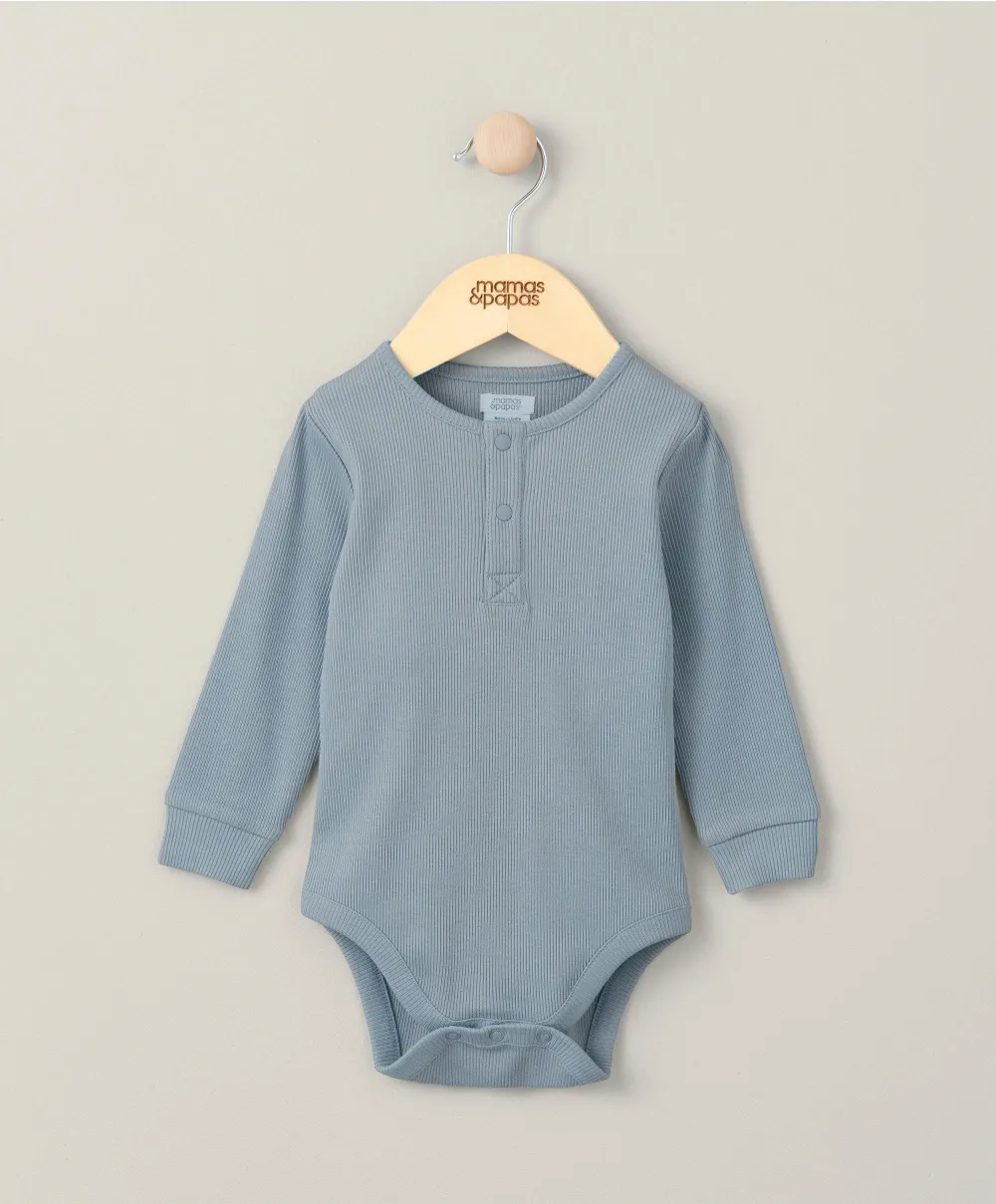 Ribbed Bodysuit - Blue