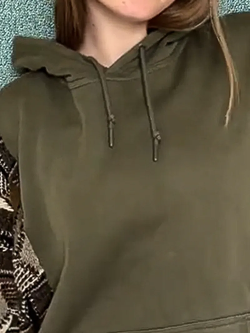 Green Streetwear Leisure Hoodie Sweatshirts
