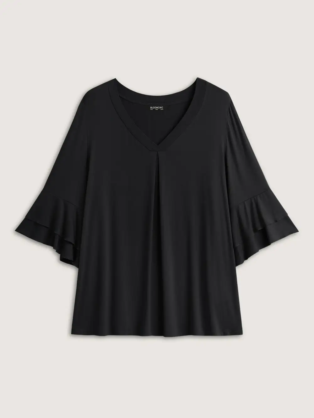 Supersoft Essentials Ruffle Layered Sleeve Pleated T-shirt