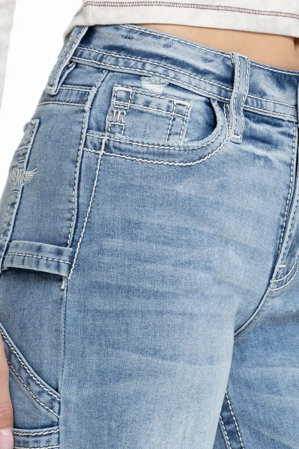 Callie Cargo Wide Leg Jeans