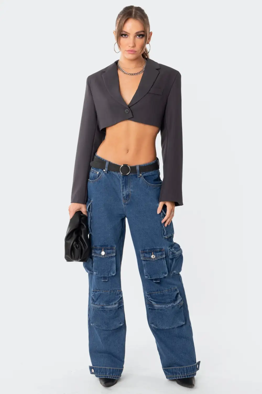Amira Cropped Oversized Blazer