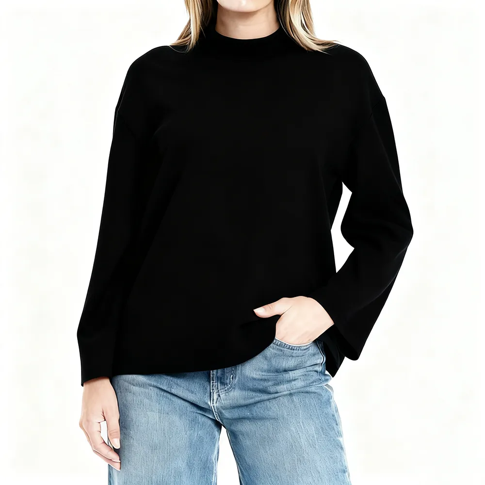 Women's Cozy Mock-Neck Tunic Sweater