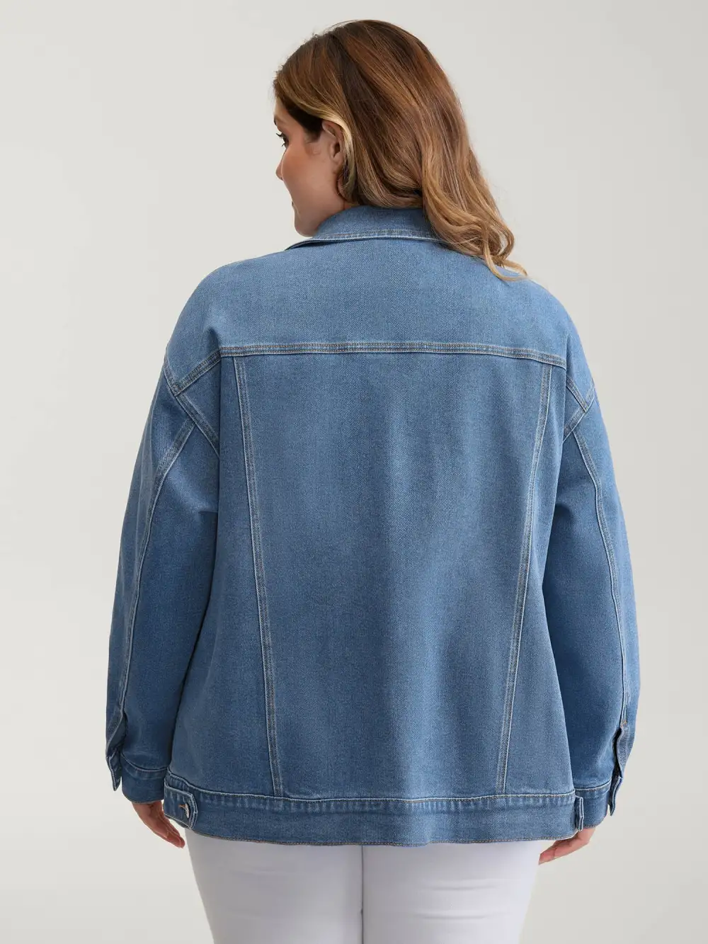 Supersoft Chest Flaps Button-Down Denim Jacket