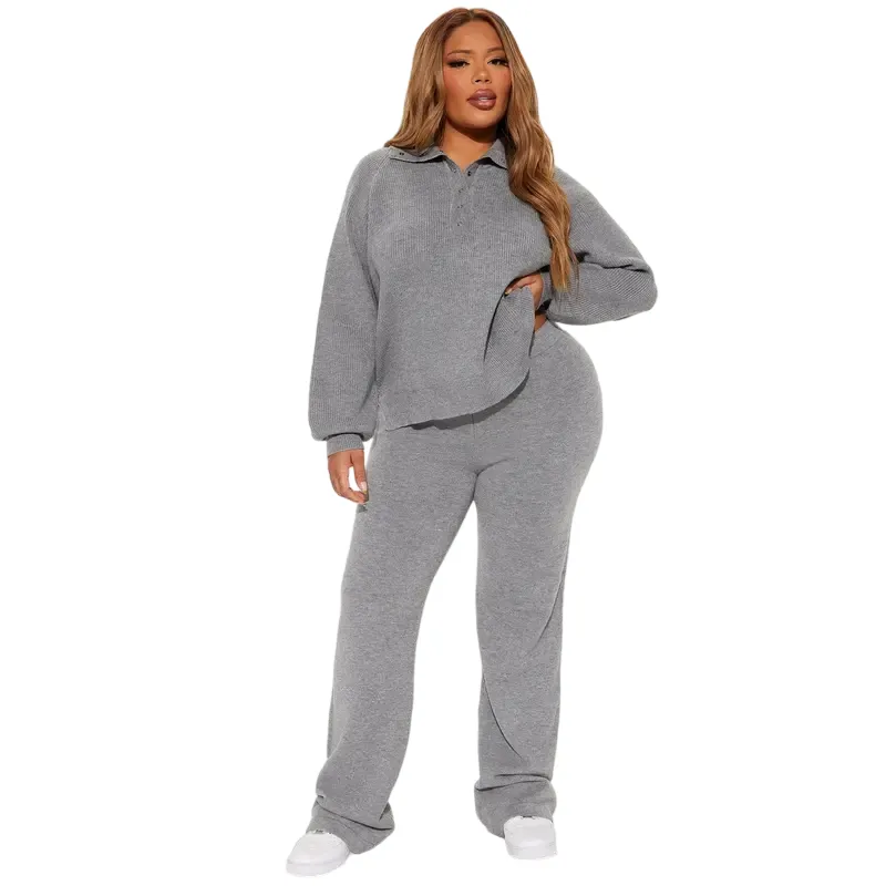 Samaria Sweater Pant Set - Charcoal