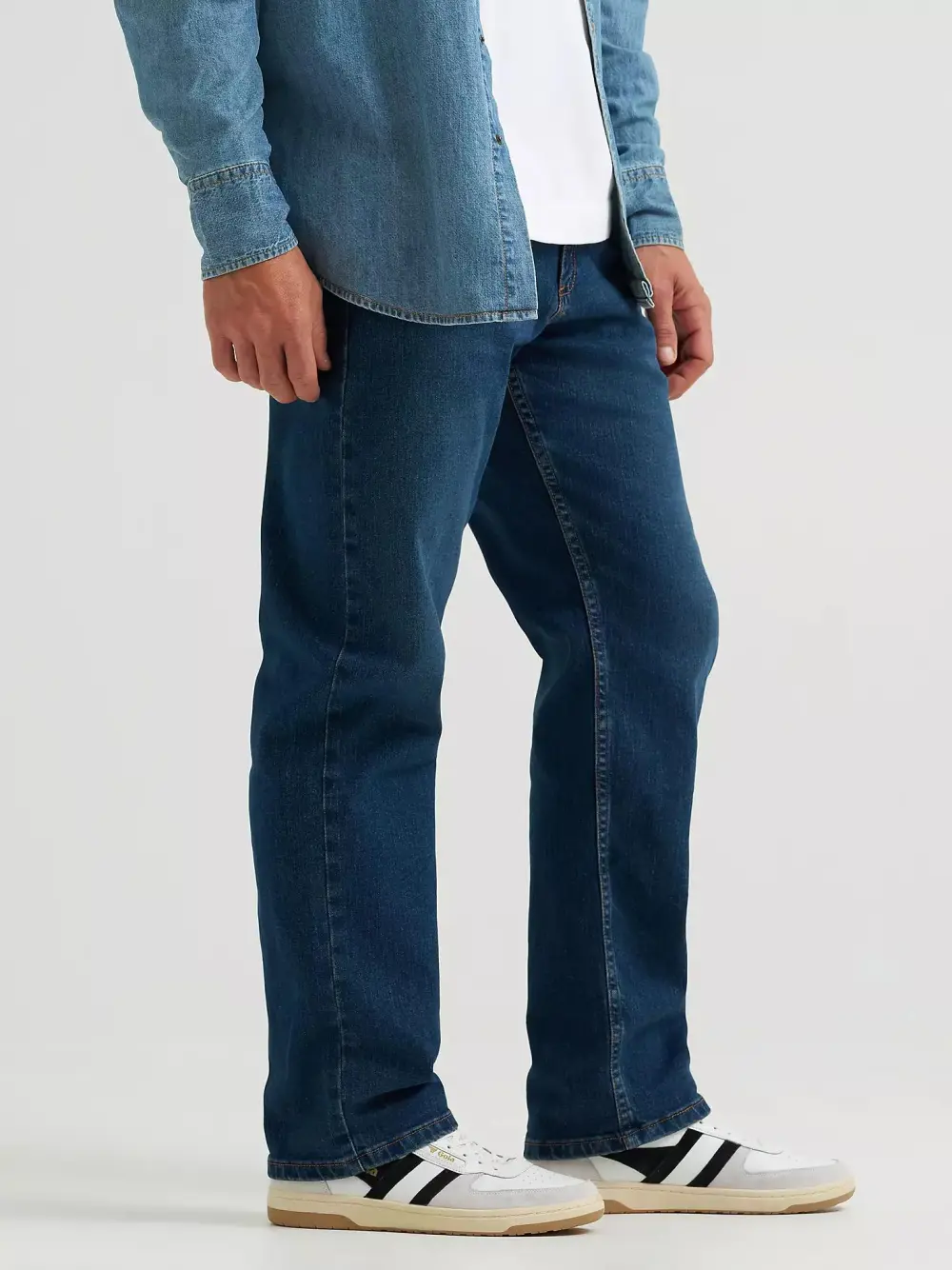 WRANGLER FIVE STAR PREMIUM DENIM FLEX FOR COMFORT RELAXED FIT JEAN IN STONE