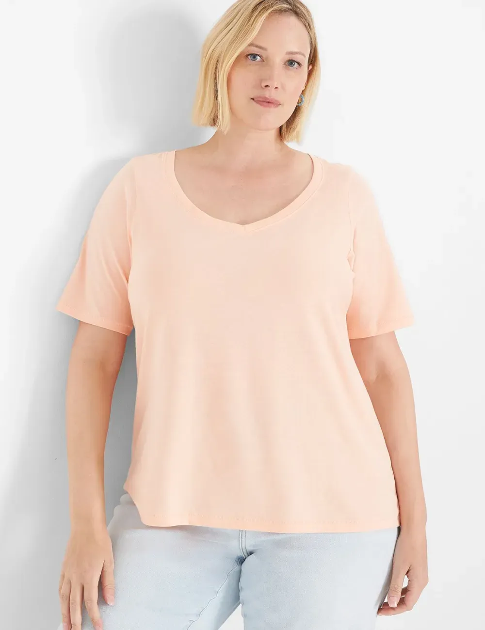 Modern Perfect Sleeve V-Neck Tee