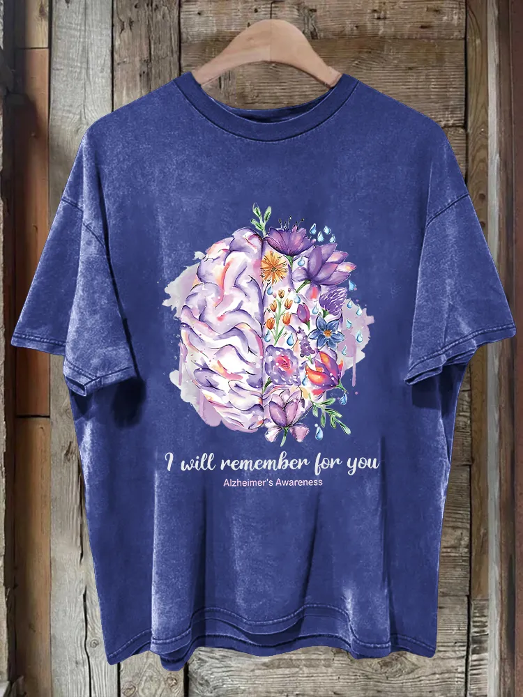 Men'S I Will Remember For You Alzheimer'S Awareness T-Shirt