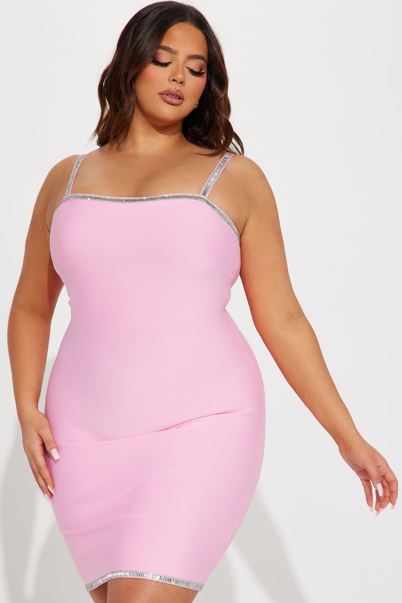 Shannon Embellished Mini Dress - Pink