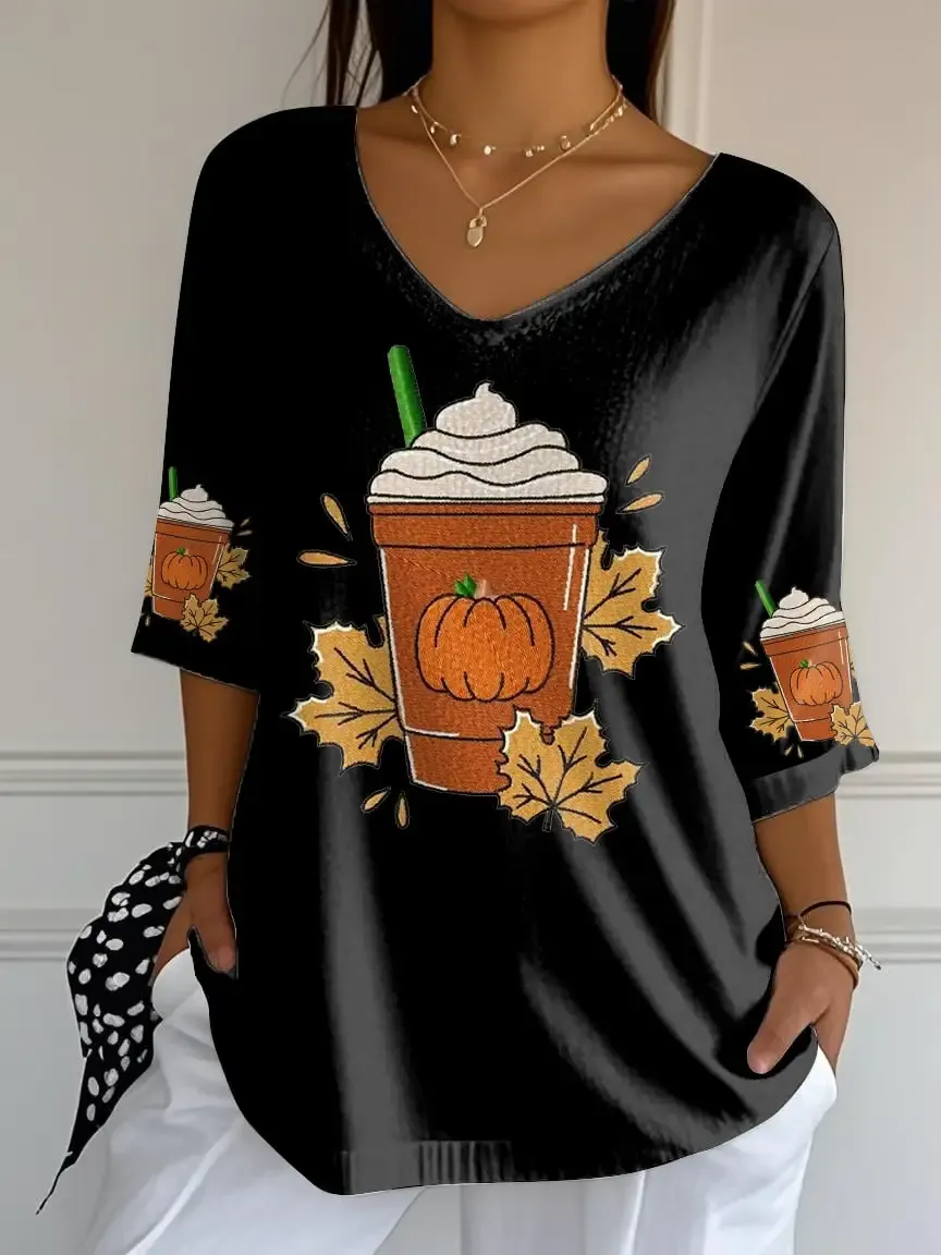 Women's Retro It'S Fall Y'All Print Mid Sleeve T-Shirt