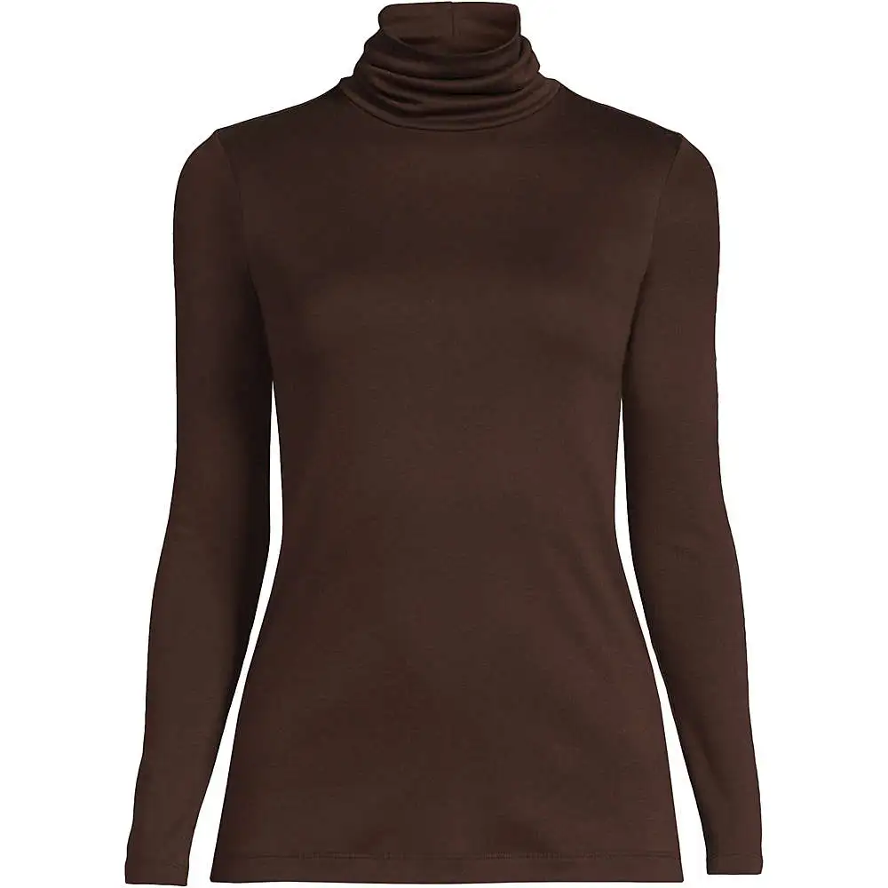 Women's Supima Cotton Fitted Long Sleeve Turtleneck