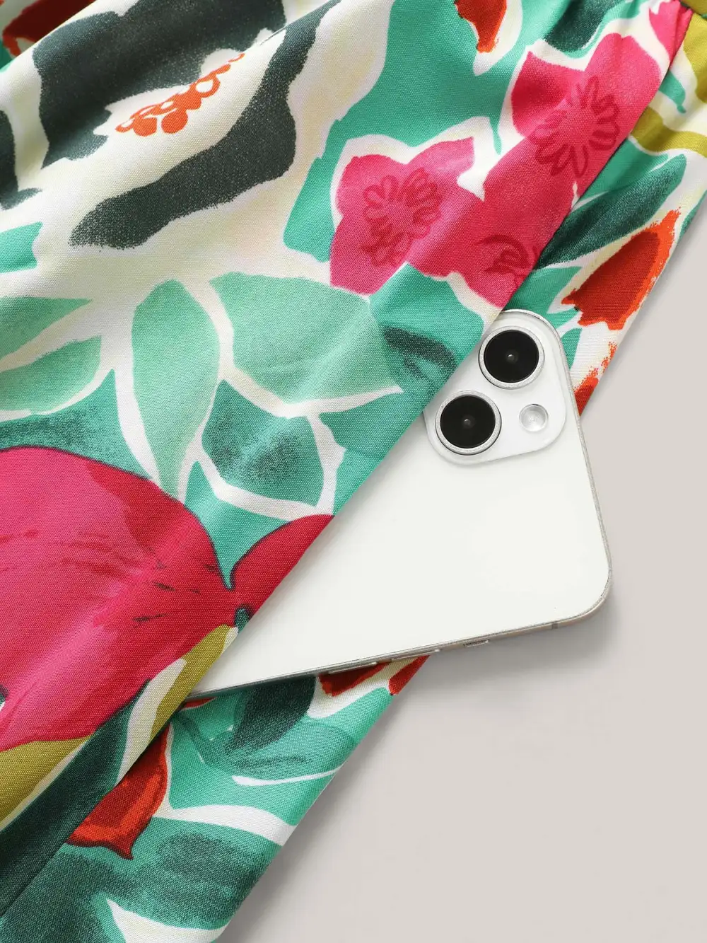 Floral Wrap Patchwork Ruffle Cap Sleeve Dress