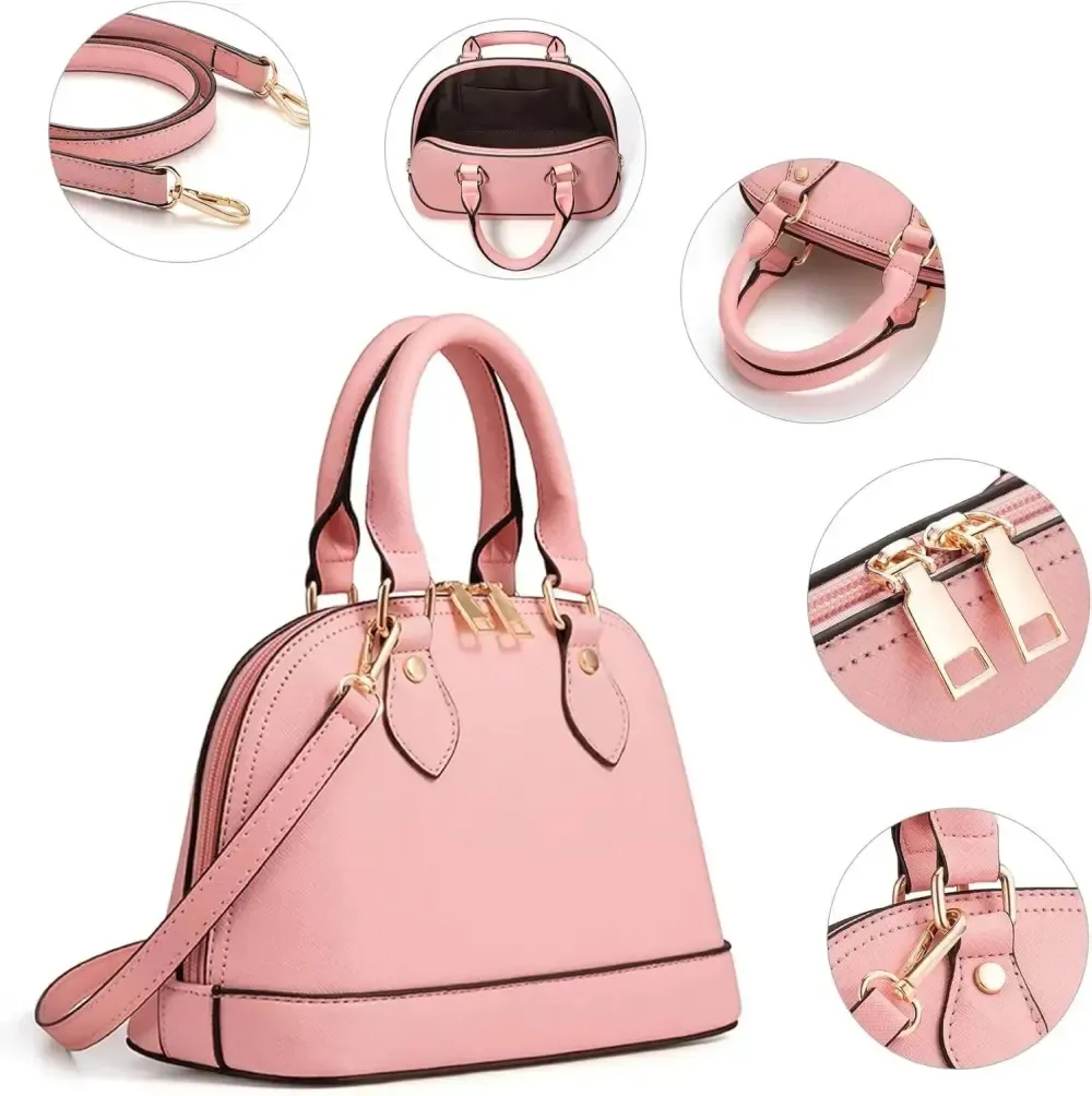 4PCS Women Fashion Handbags Purses Wallet Tote Shoulder Bags