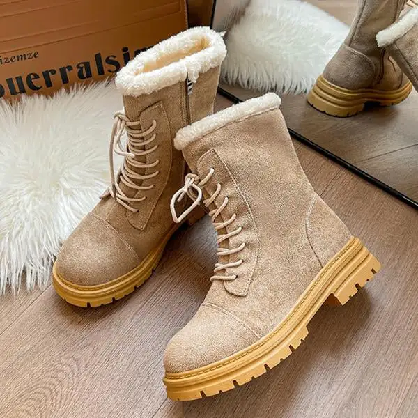 Women’s Casual Flat Plush Snow Martin Boots 88814907S