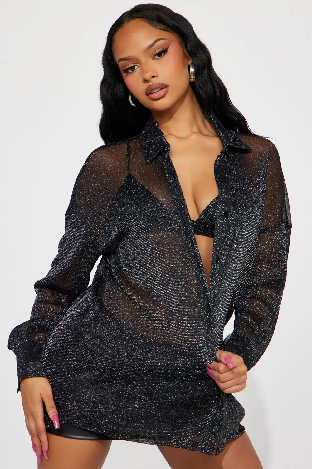 Azalea Mesh Top - Black