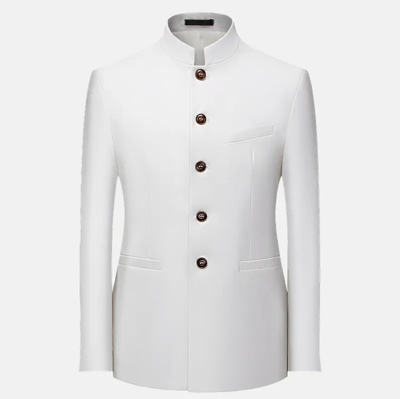 Men's Business Casual Stand Collar Single Breasted Blazer