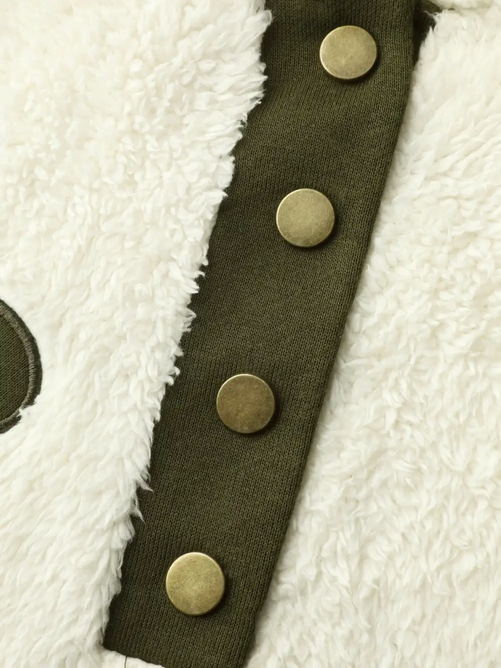 Applique Embroidery Color Contrast Hoodie