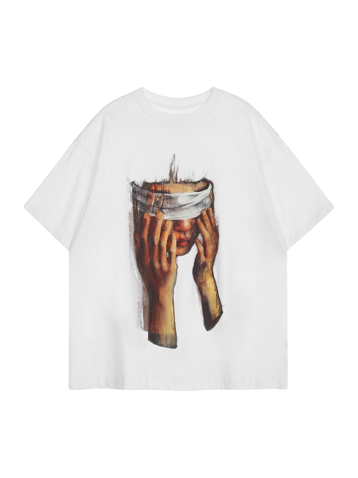 American Tide Loose Print Round Neck T-shirt -1640