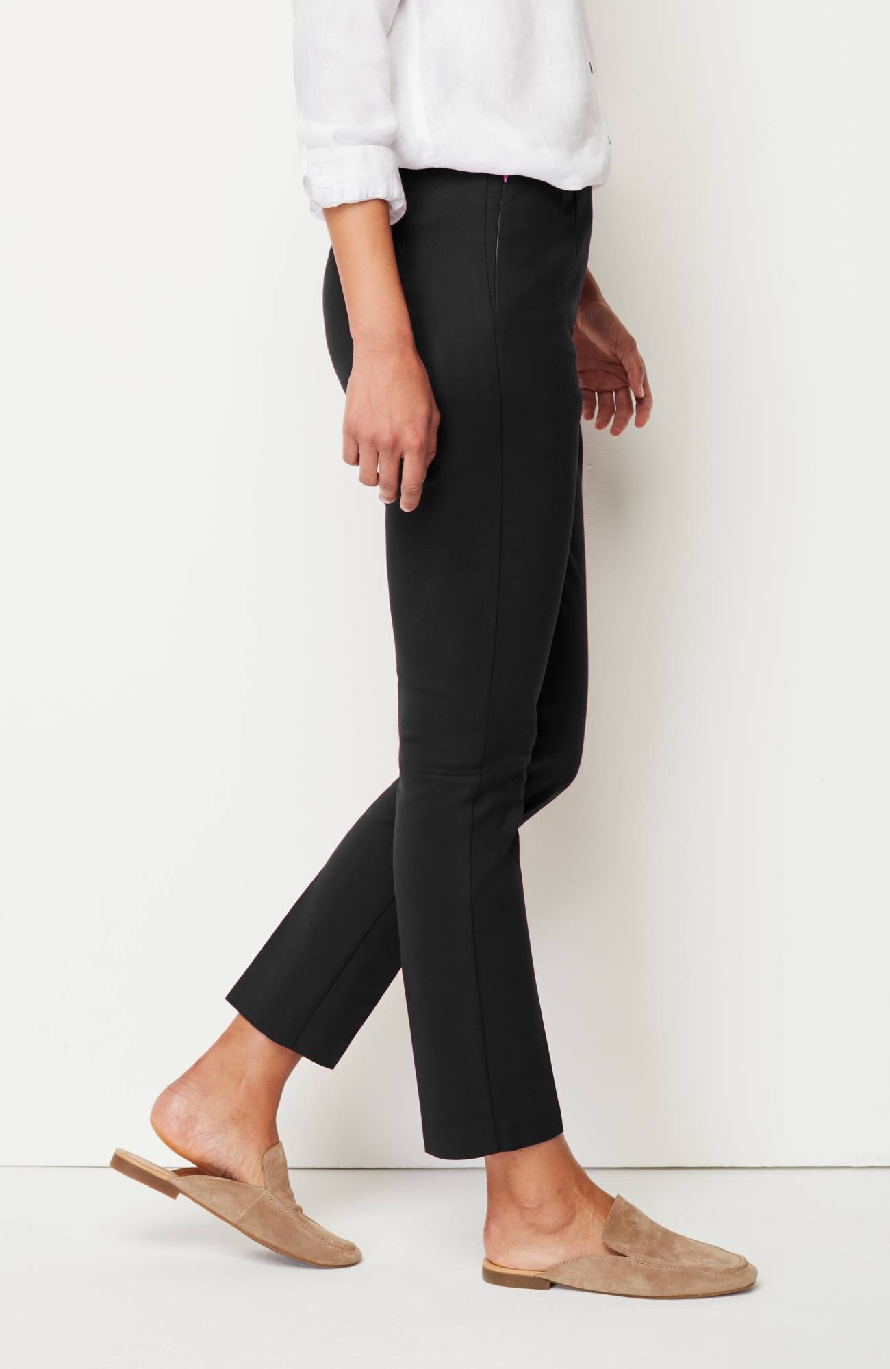 Versatile Cotton-Stretch Slim-Leg Pants