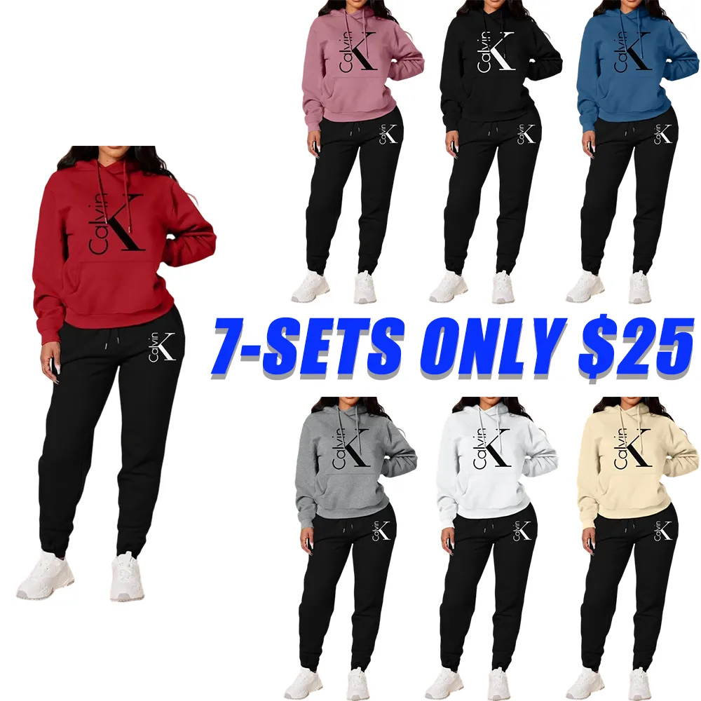 Women's Casual Hooded Sweatshirt Set