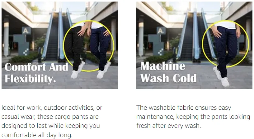 Men's Flex Stretch Cotton Cargo Pants