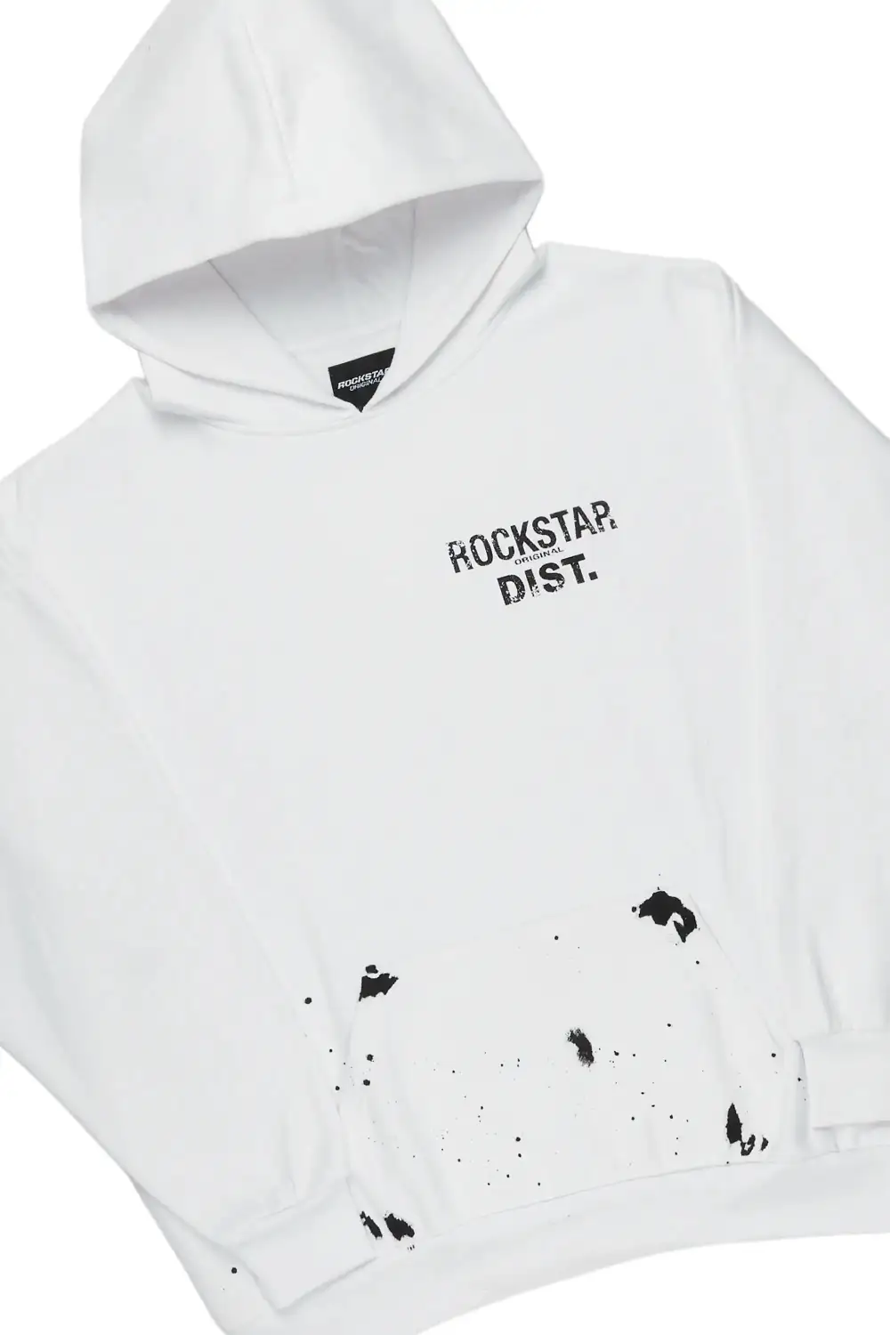 Raffer White Hoodie/Stacked Flare Track Set