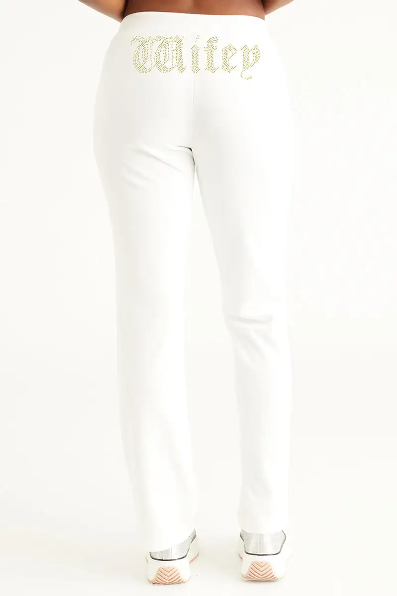 Wifey Big Bling Velour Track Pants