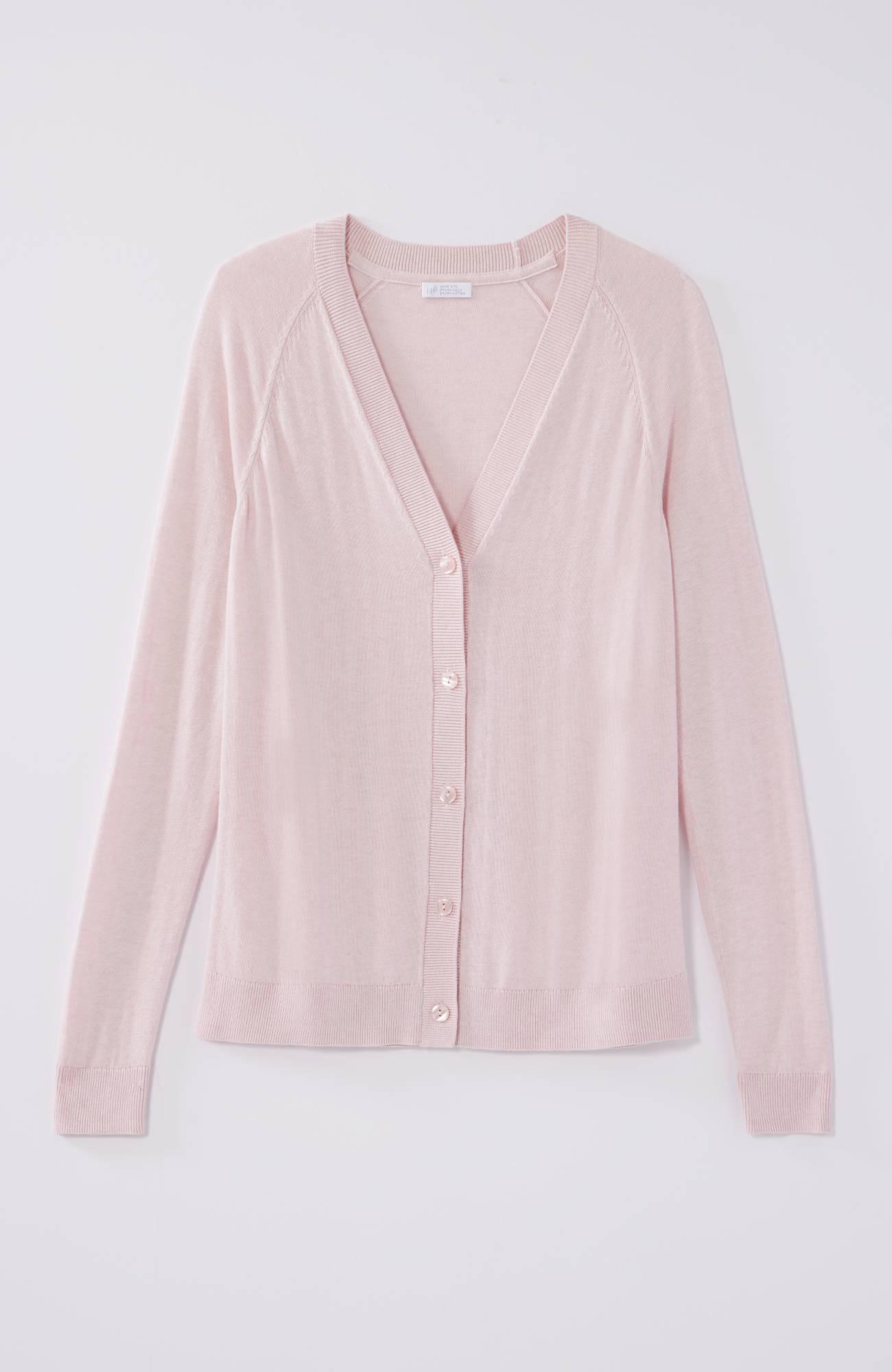 organically grown cotton v-neck cardi