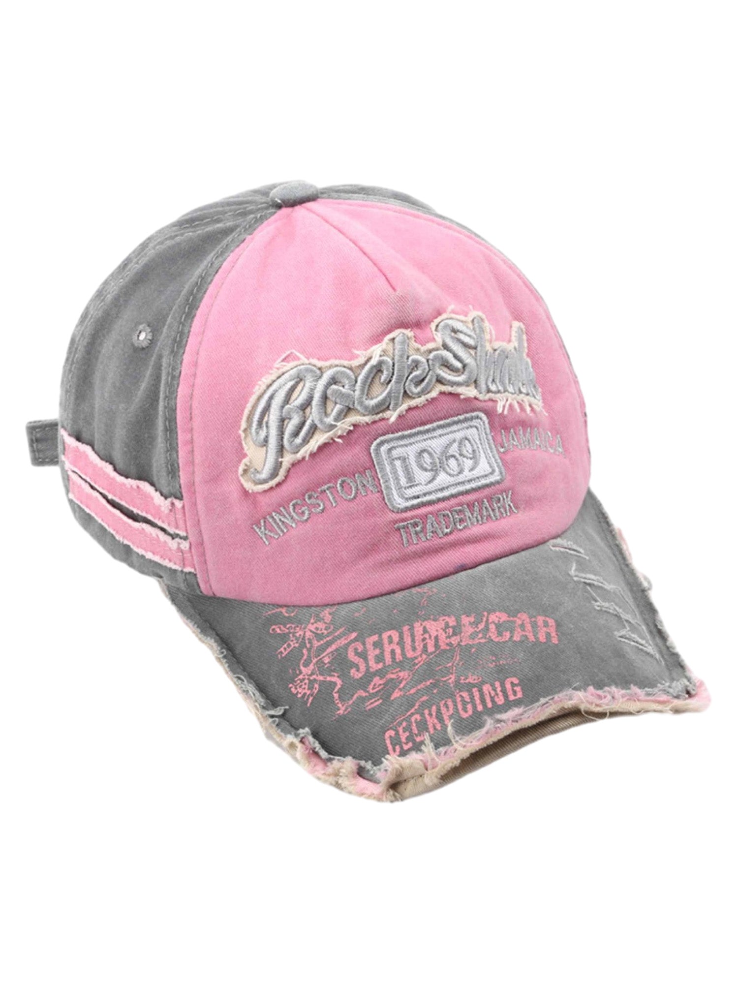 Retro Letter Denim Cap - 2136