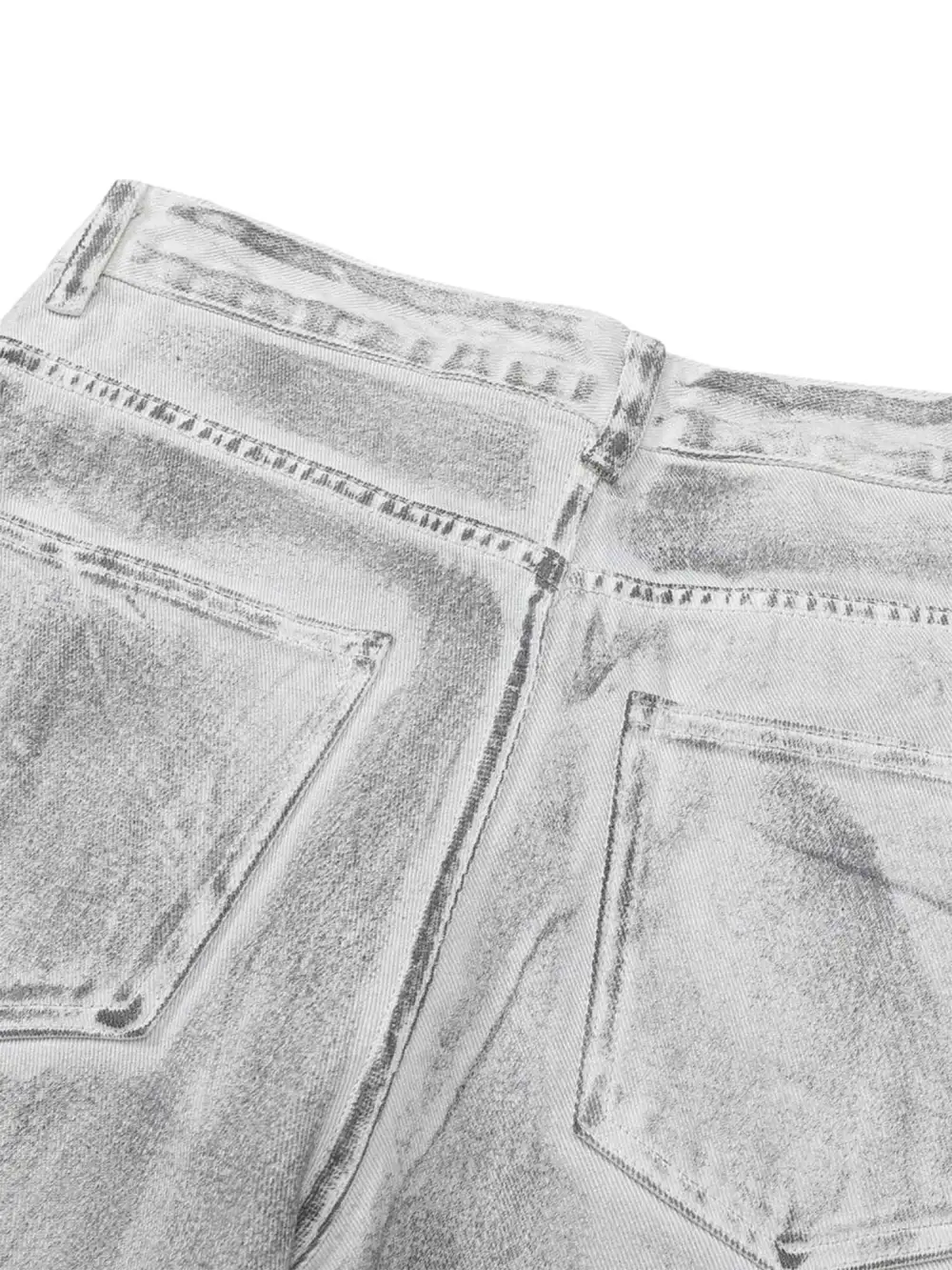 Hip Hop Aged Straight Leg Jeans - 1932