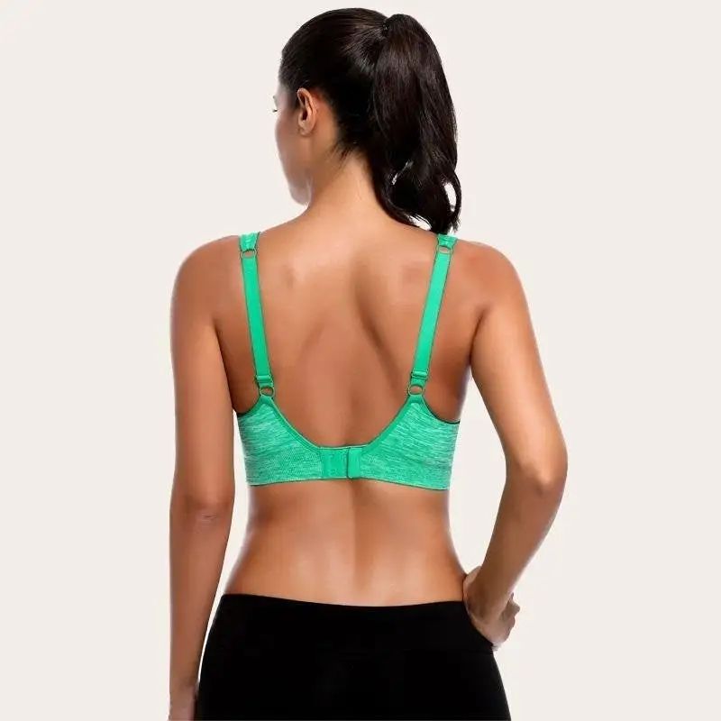 Full Coverage Seamless Medium Impact Sport Bras for Yoga Gym Workout