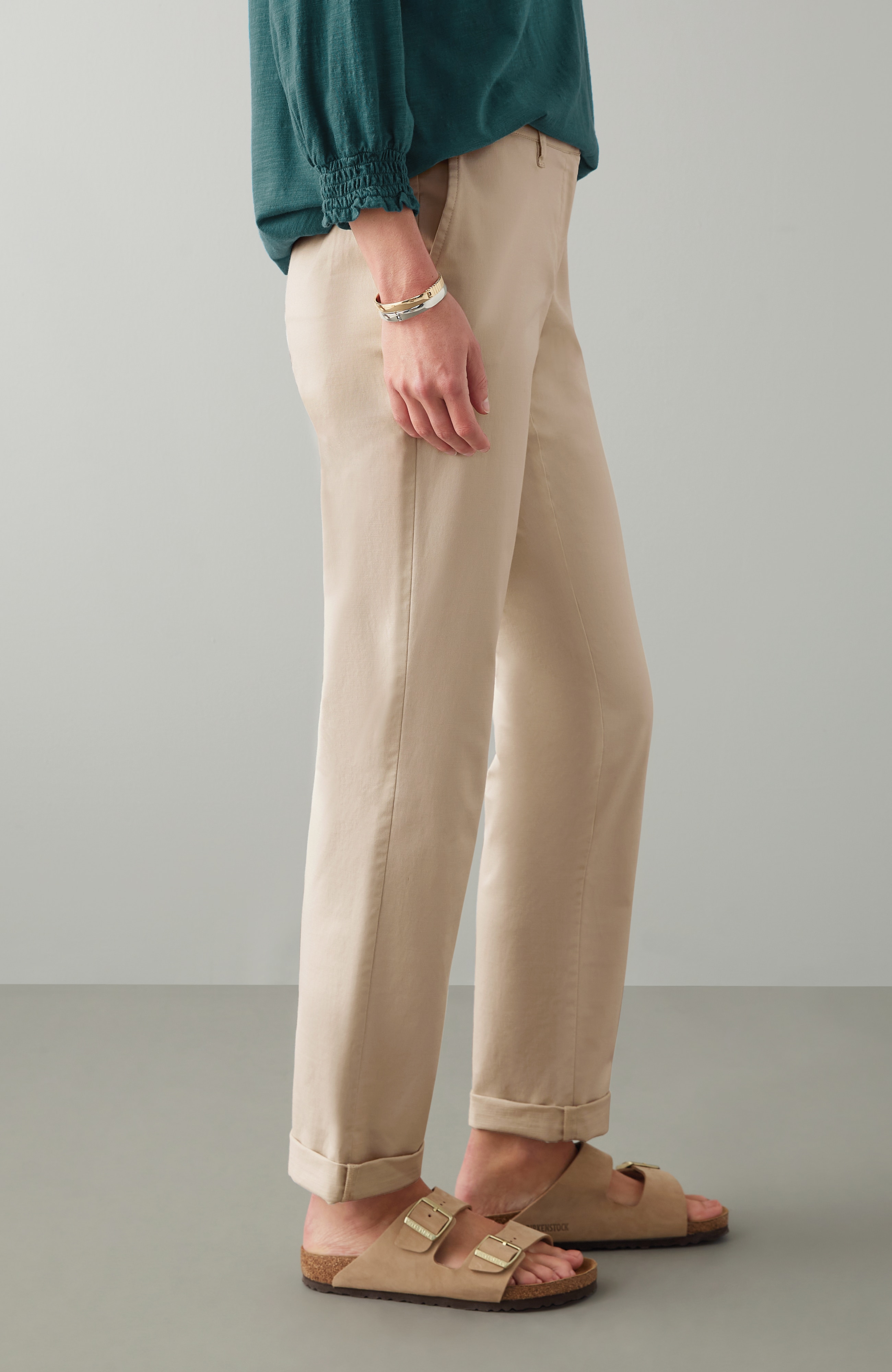 Relaxed Straight-Leg Chino Pants