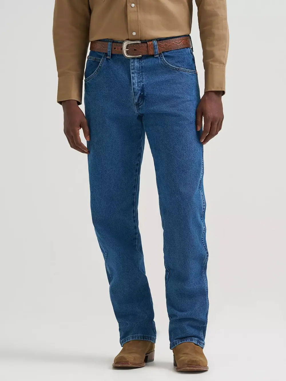 WRANGLER COWBOY CUT RELAXED FIT JEAN IN PREWASHED INDIGO