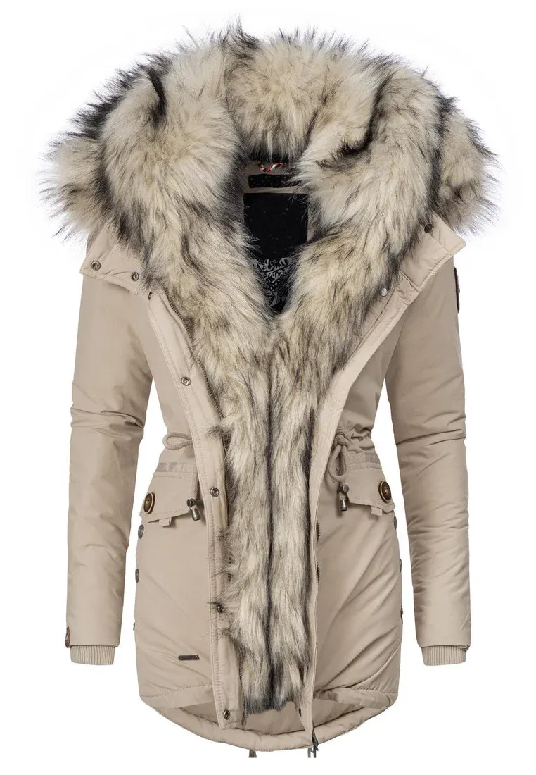 Ladies Winter Thicken Windproof Parka black